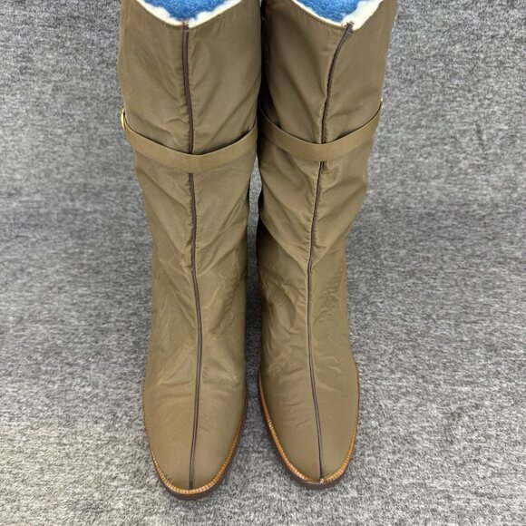 VTG Revelations Wool Lined Side Zip Block Heel Brown Booties 9.5N ✅PEELING W/BOX - Picture 6 of 14